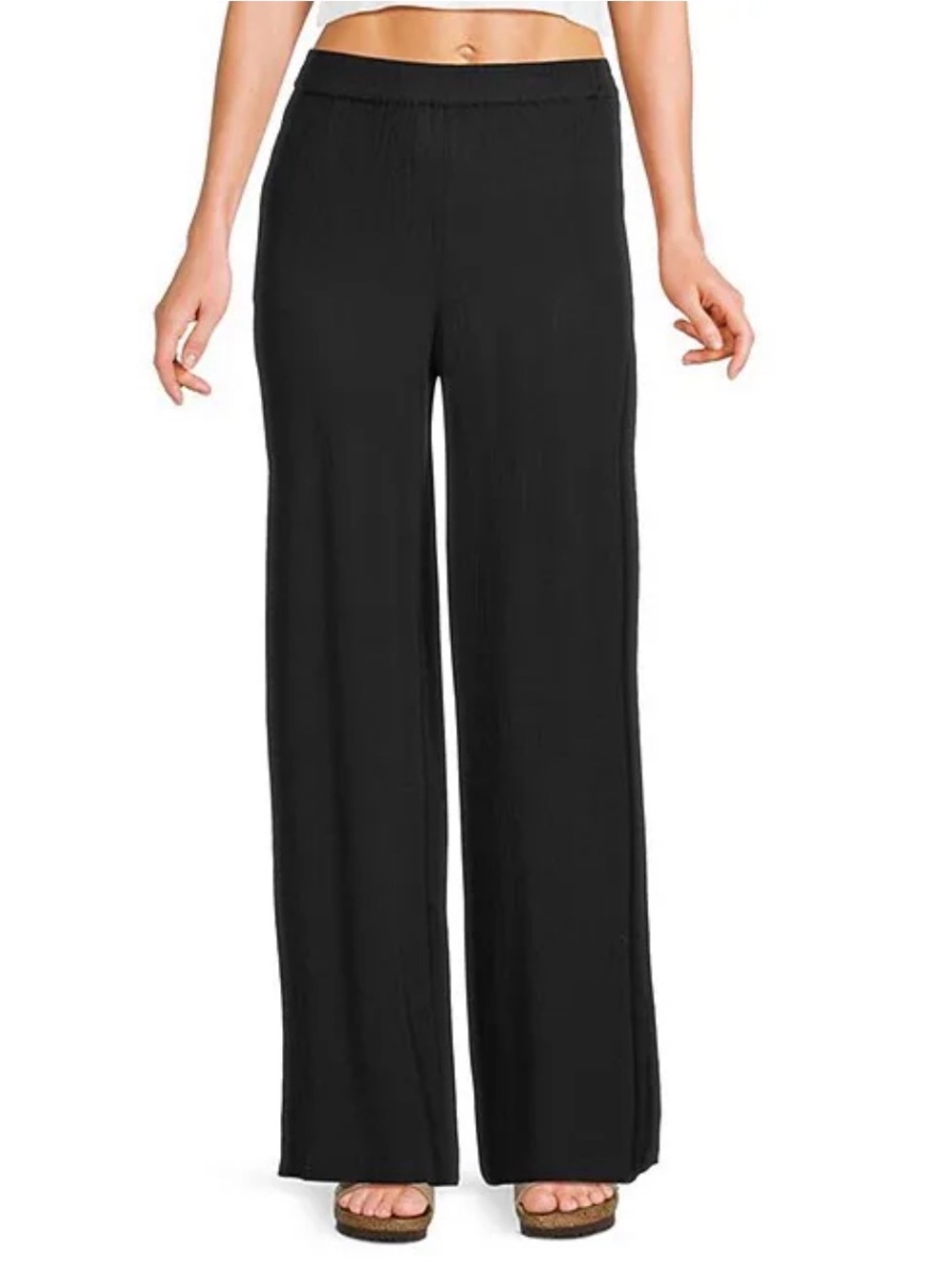 Volcom Stoneshine Junkie Crinkled Gauze Palazzo Wide Leg Pants Size M